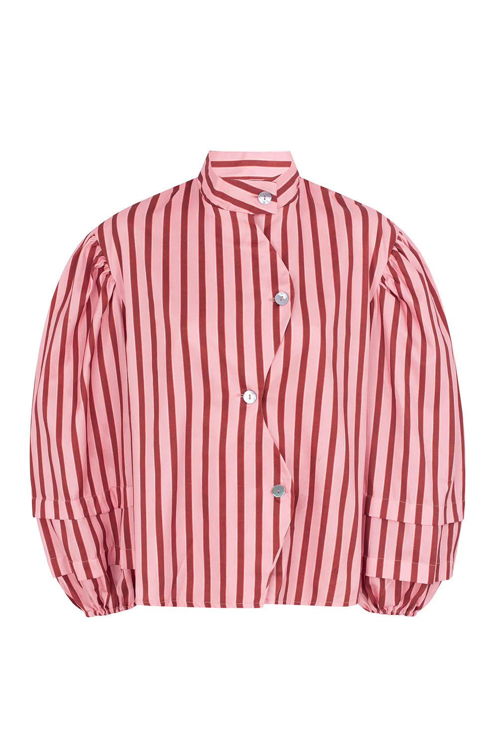 Chemise rose à rayures : référence Aminia